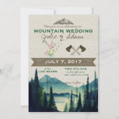 Invitation Mariage de montagne/Invitation de fête (Devant)