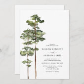 Invitation Mariage de montagne moderne (Devant / Derrière)