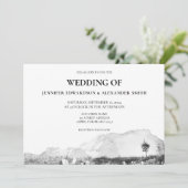 Invitation Mariage de montagne rustique (Debout devant)
