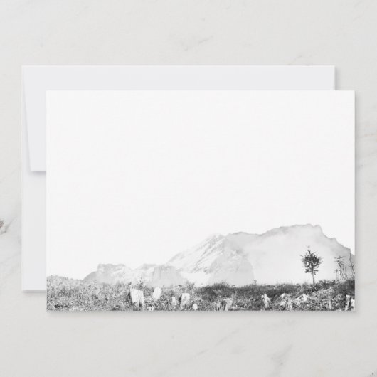 Invitation Mariage de montagne rustique (Dos)