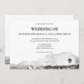 Invitation Mariage de montagne rustique (Devant / Derrière)