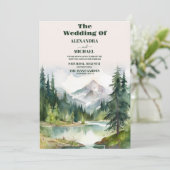 Invitation Mariage de montagne rustique (Debout devant)