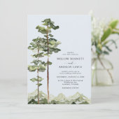 Invitation Mariage de montagne rustique (Debout devant)