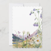 Invitation Mariage de montagne Rustique Fleur sauvage aquarel (Dos)