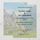 Invitation Mariage de montagne Vintage russe moderne (Devant / Derrière)