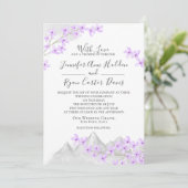 Invitation Mariage de montagne violet Lilac (Debout devant)