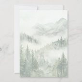 Invitation Mariage de montagnes rustiques brumeuses (Dos)