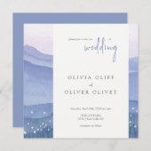 Invitation Mariage de Montagnes violettes (Devant / Derrière)