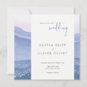 Invitation Mariage de Montagnes violettes (Devant)