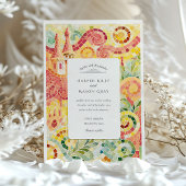 Invitation Mariage de mosaïque inspiré de Barcelone Gaudí