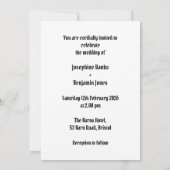 Invitation Mariage de motards (Dos)