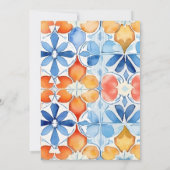 Invitation Mariage de motif abstrait de carrelage d'été (Dos)