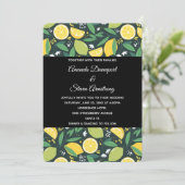 Invitation Mariage de Motif de citron jaune et de citron vert (Debout devant)
