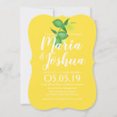 Invitation Mariage de Motif de citron jaune frais (Devant)