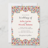 Invitation Mariage de Motif de mandala géométrique classique (Devant)