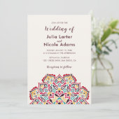 Invitation Mariage de Motif de mandala géométrique classique (Debout devant)