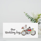 Invitation Mariage de moto Mariée et marié (Debout devant)
