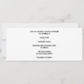 Invitation Mariage de moto Mariée et marié (Dos)