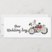 Invitation Mariage de moto Mariée et marié (Devant)