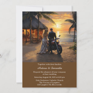 Invitation Mariage de moto personnalisé
