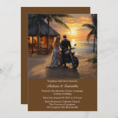 Invitation Mariage de moto personnalisé (Devant / Derrière)