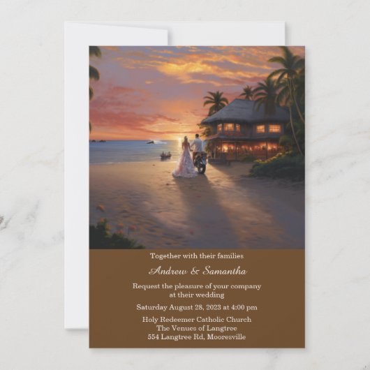 Invitation Mariage de moto personnalisé (Devant)