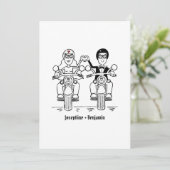 Invitation Mariage de Motocycliste (Debout devant)