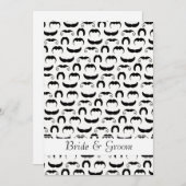 Invitation Mariage de Moustaches (Devant / Derrière)