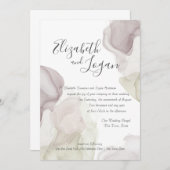 Invitation Mariage de mouvement aquarelle (Devant / Derrière)