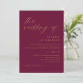 Invitation Mariage de mûrier moderne romantique (Debout devant)