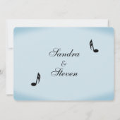Invitation Mariage de musique bleue (Dos)