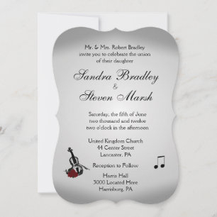 Invitation Mariage de musique violon