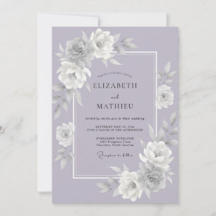 Invitation Mariage de nature classique lavande