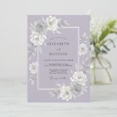 Invitation Mariage de nature classique lavande (Debout devant)