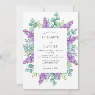 Invitation Mariage de nature éthérée lavande