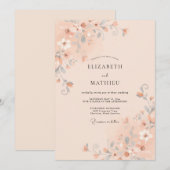 Invitation Mariage de nature tranquille pêche (Devant / Derrière)