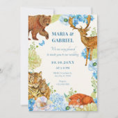Invitation Mariage de nature végétale safari (Devant)