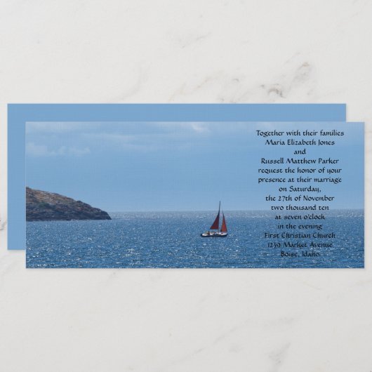 Invitation Mariage de navigation (Devant / Derrière)