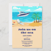 Invitation Mariage de navire de croisière tropical (Devant)