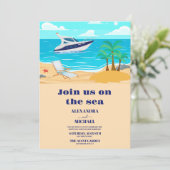 Invitation Mariage de navire de croisière tropical (Debout devant)