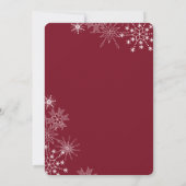 Invitation Mariage de neige de Bourgogne (Dos)