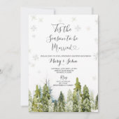 Invitation Mariage de neige de Noël d'hiver blanc (Devant)