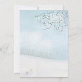 Invitation Mariage de neige d'hiver (Dos)