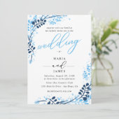 Invitation Mariage de neige d'hiver (Debout devant)