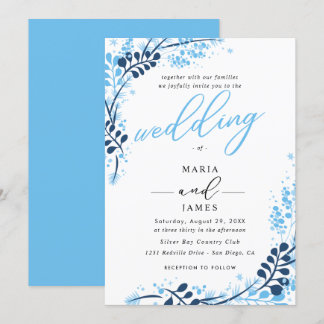 Invitation Mariage de neige d'hiver