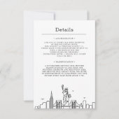 Invitation Mariage de New York | Détails de l'invité (Devant)