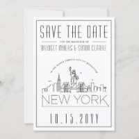 Mariage de New York | Skyline stylisée Enregistrer