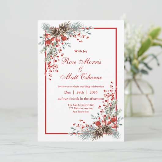 Invitation Mariage de Noël (Debout devant)