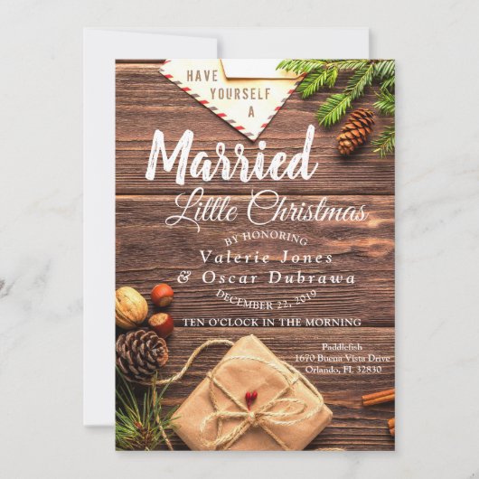 Invitation Mariage de Noël (Devant)