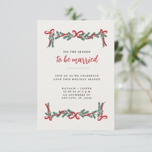 Invitation Mariage de Noël (Debout devant)
